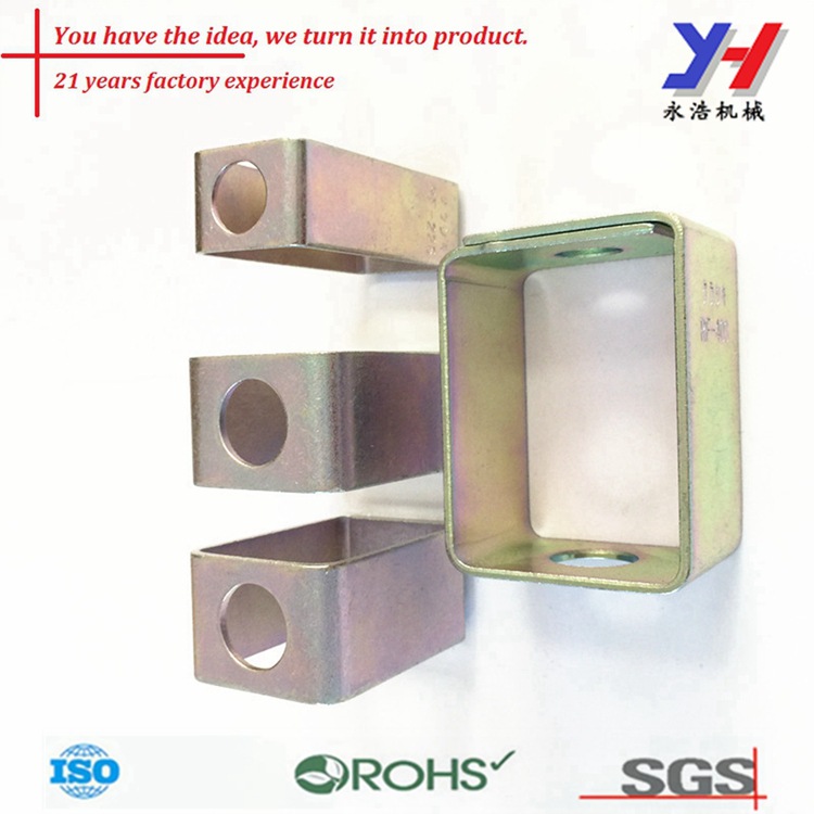 弯曲黄色镀锌薄板冲压件