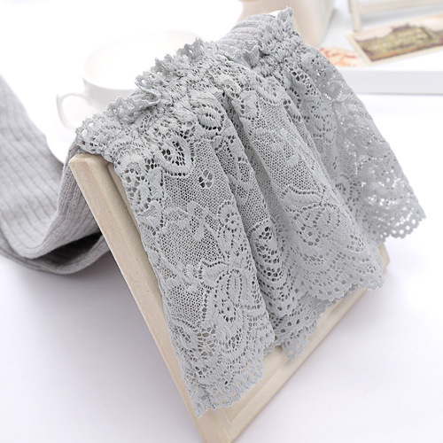 Spring and Autumn Day Style Lace Over the Knee Socks Wholesale Vertical High Thigh Cotton Bottoming Socks Over the Thigh Stockings for Women