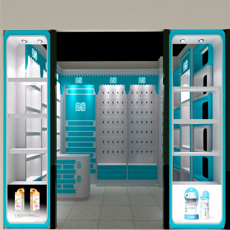 义乌展柜厂柜台定做 童装展示柜 烤漆木质展柜厂定制直销展柜