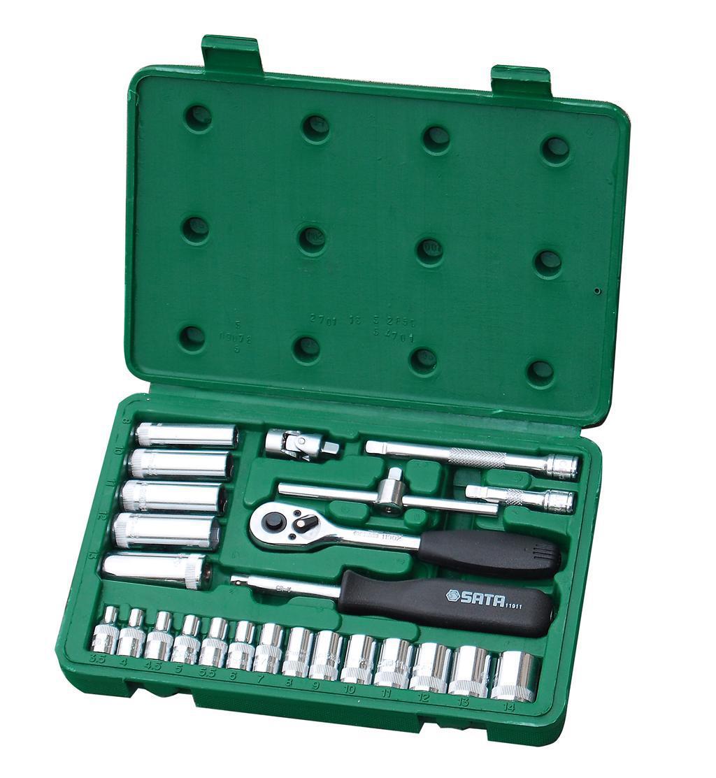 世达工具 25件6.3MM系列套筒组套  09001