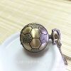 Small bronze football pocket watch, retro necklace, wholesale