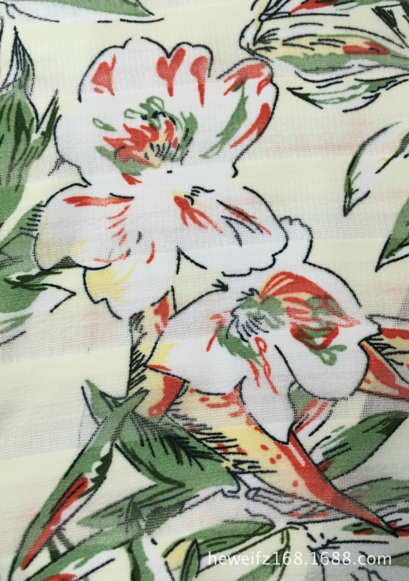 厂价直销F8163 现货供应美人条印花时尚服装涤纶窗帘裙子影条面料