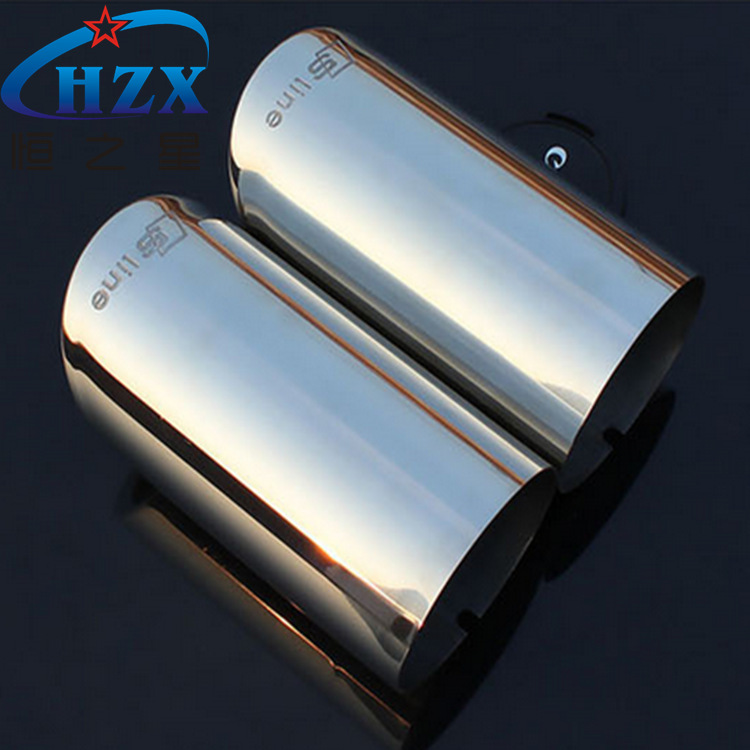 Garganta de la cola del coche A 4L garganta Q 5 tubo de escape aplicable en línea tubo de escape modificado con plata estándar