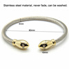 Fashionable two-color bracelet stainless steel, Korean style, punk style