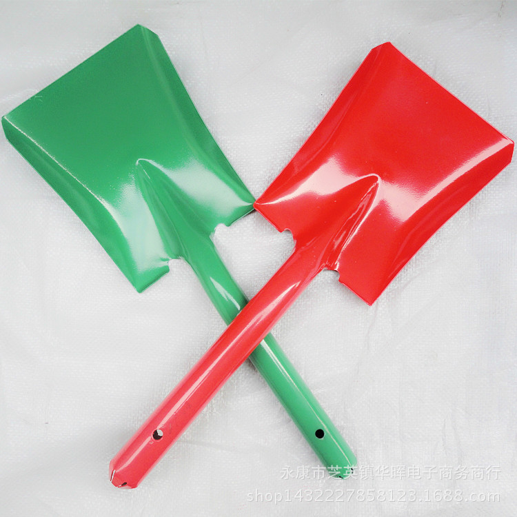 42cm铁锹铁铲花铲一体方头铲挖土挖泥园林铲园艺锹厂家翻土挖笋