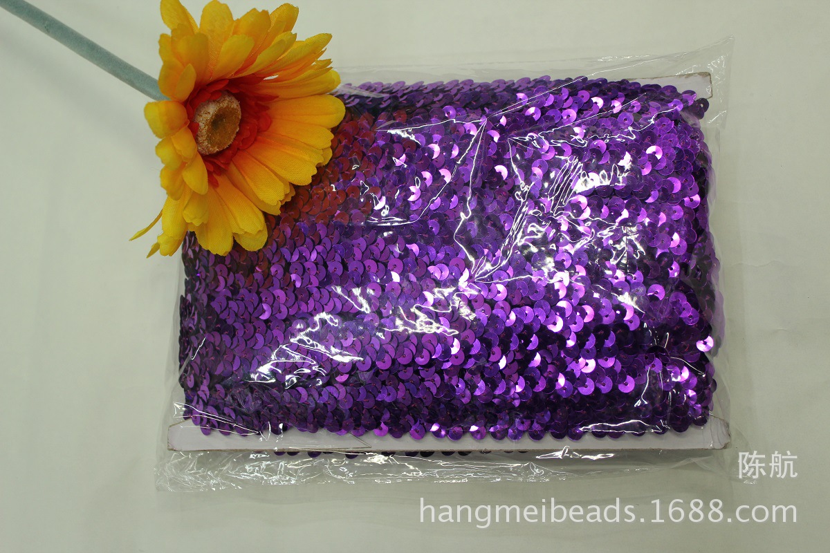 亮片花边  优质PET/PVC珠片花边批发