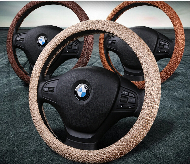 夏季冰丝汽车方向盘把套 高尔夫7奇瑞E3科鲁兹福克斯凯越朗逸速腾|ru
