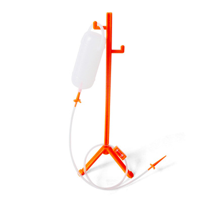 过家家医生玩具宝宝仿真吊瓶输液瓶带支架儿童益智医具打点滴玩具|ru