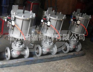 J641W气动不锈钢法兰截止阀  气动不锈钢法兰截止阀