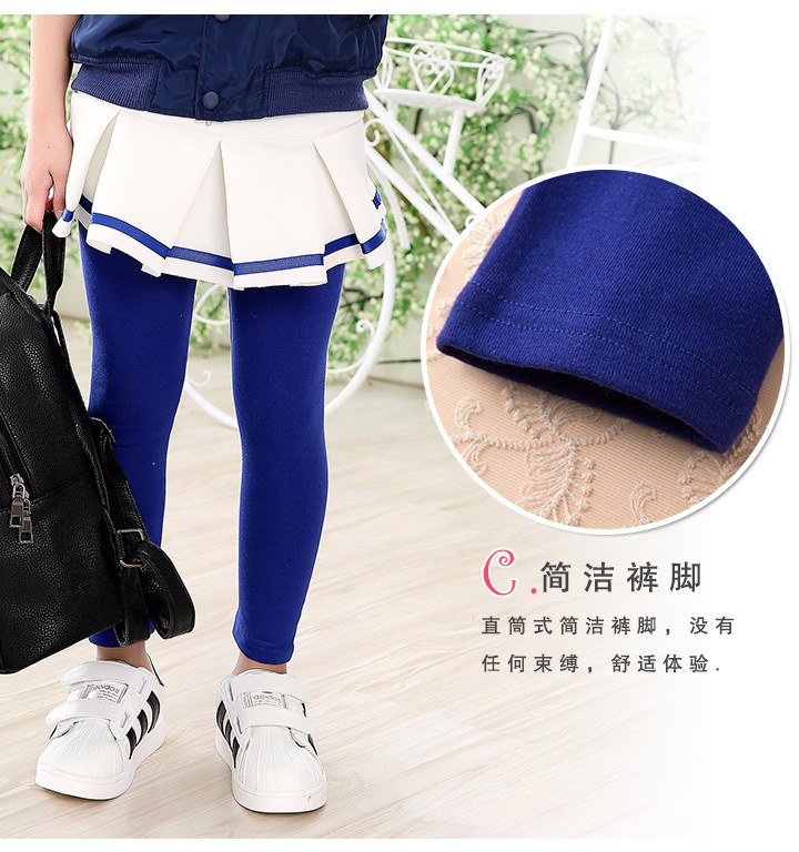 QK505蘭白百折裙褲_10