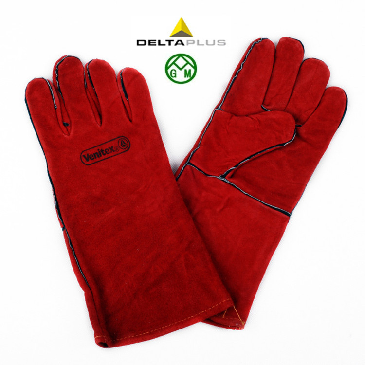 代尔塔205515焊接用防热手套 专业焊工手部防护手套