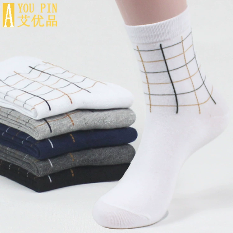 Cotton socks for leisure, trend of season, mid-length