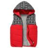 keep warm Color matching Vest man winter zipper Hooded vest leisure time thickening Vest mens