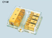 10x38mm 管状熔断器 四位座 汽车保险丝管座 镀金 保险盒 音响座