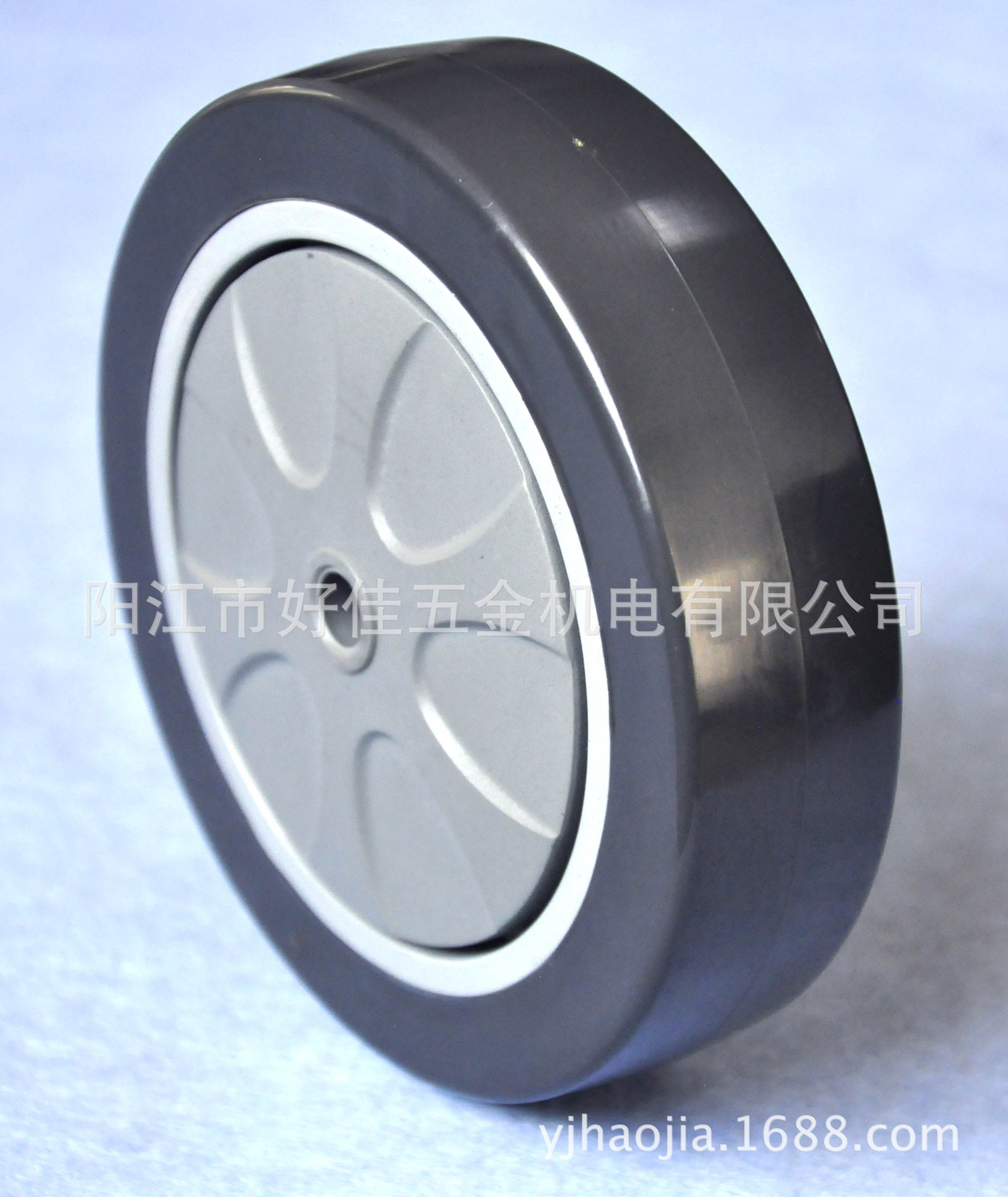 厂家直供5X1-1/4静音轴承方边PU脚轮