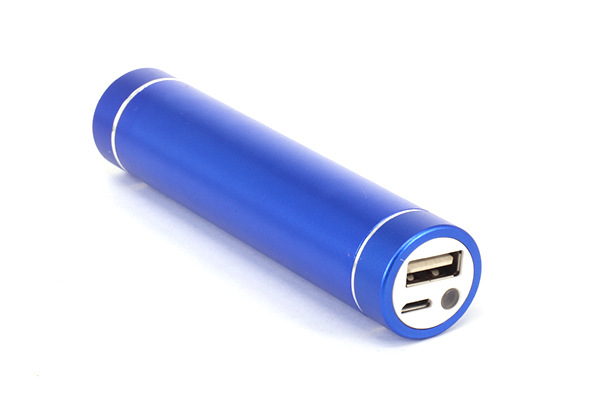 单节外贸出口礼品圆柱LED带灯2600mah铝合金移动电源 圆筒充电宝