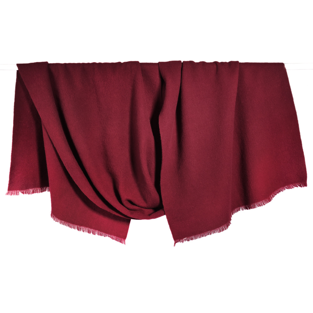 demi-season solid color woolen long cloak
