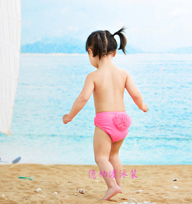 children swimming trunks girl baby Infants Children Lace flower swimming trunks Billion Parkinson crossing 9093 Children's swimming trunks
