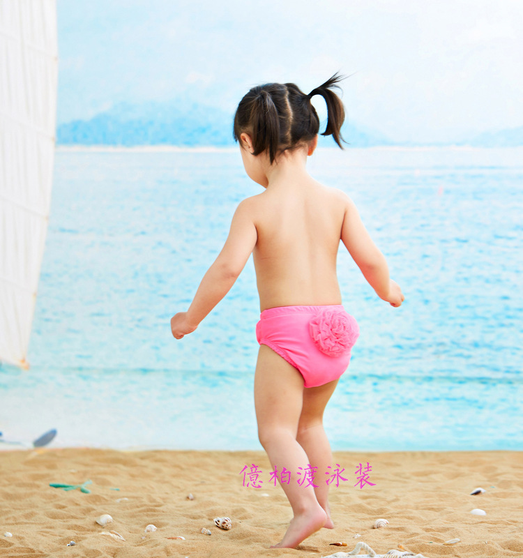 children swimming trunks girl baby Infants Children Lace flower swimming trunks Billion Parkinson crossing 9093 Children's swimming trunks