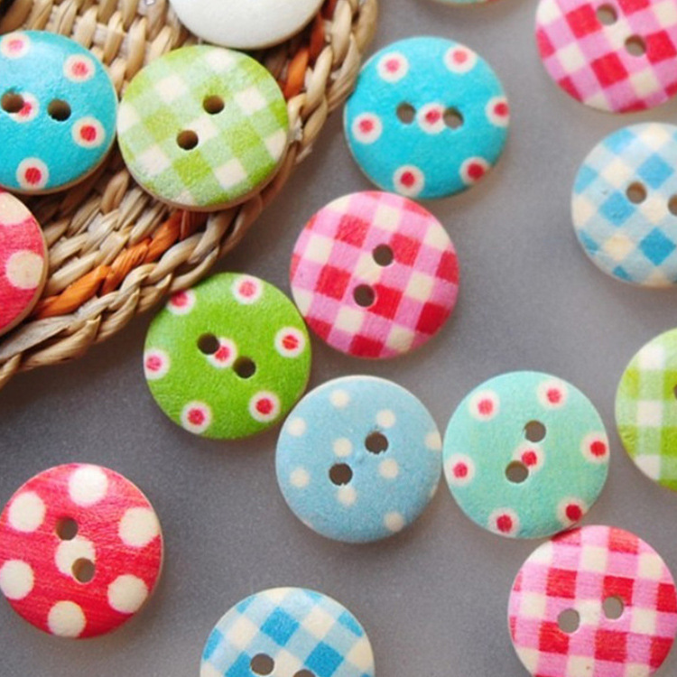 儿童钮扣 格子波点扣子