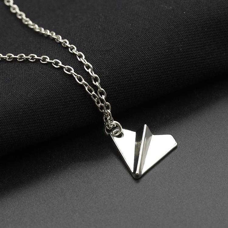 Fashion band one direction paper airplane alloy necklace wholesale