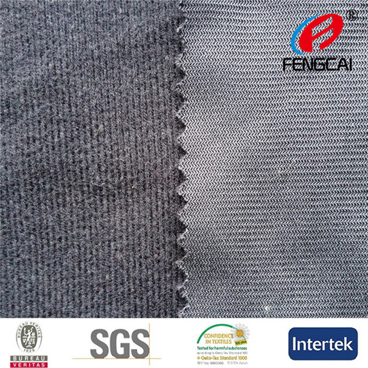 专业销售弹丝高F单面双面拉毛仿棉绒 干法压胶革基布