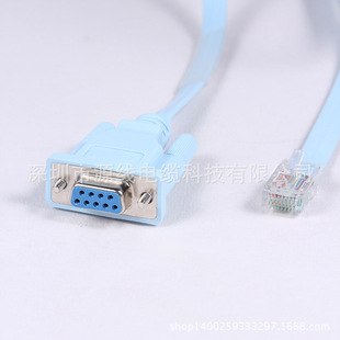 RJ45 TO RS232�{ɫ��W���D���ھ� DB9F/8P8C 1.5���D�Ӿ�