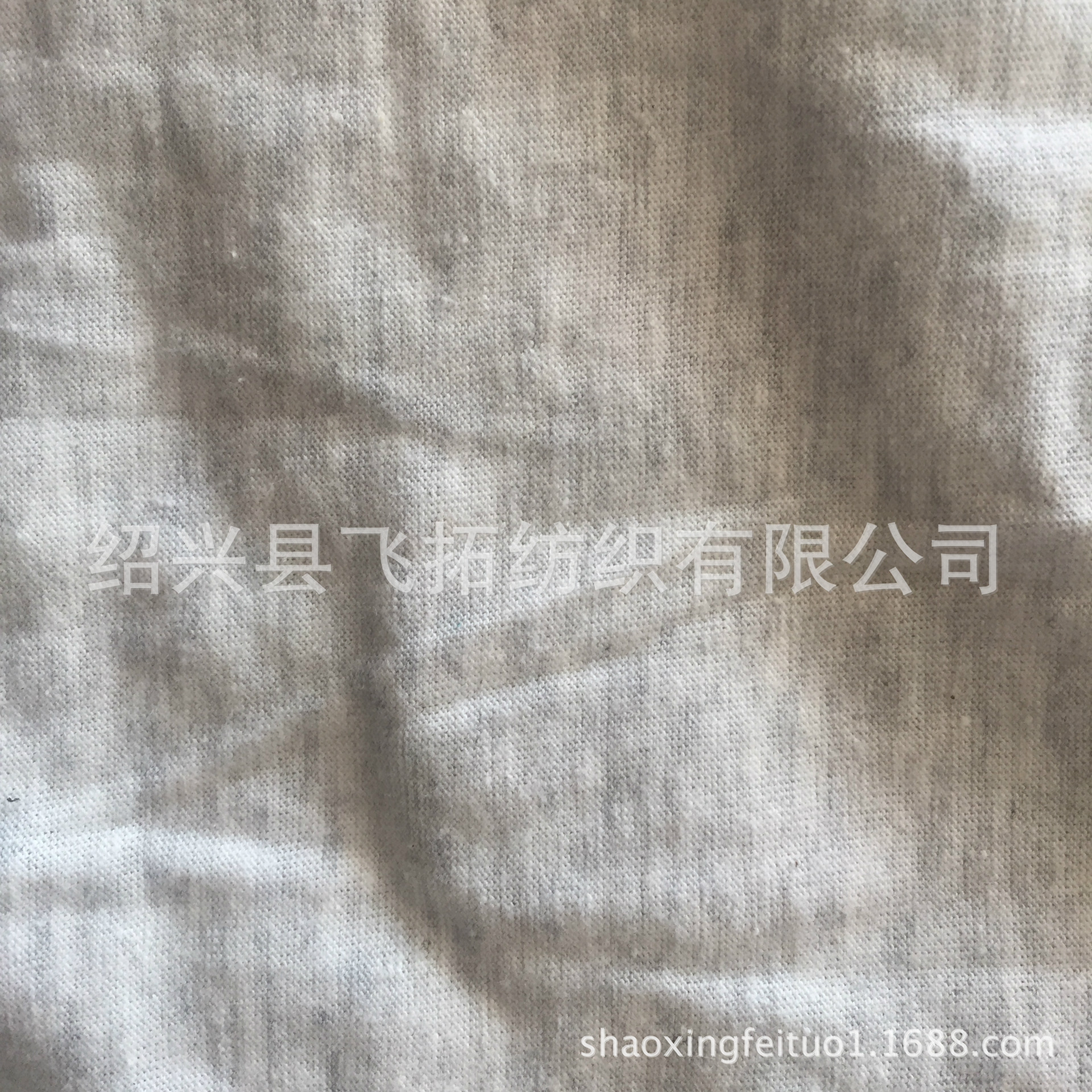 厂家直销针织60%棉40%涤纶白麻灰汗布 浅麻灰T恤布