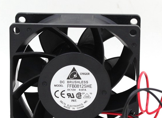 台达DELTA FFB0812SHE 12V0.87A 8cm 8038双滚珠暴力风扇