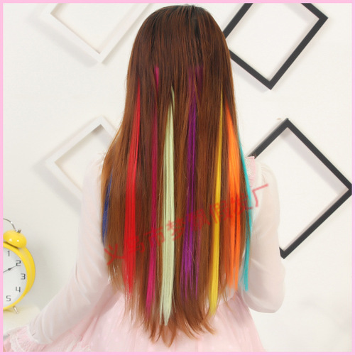 Colorful single lace frontal, glue-in wig, lace front wig, multi-color single lace frontal hair extension