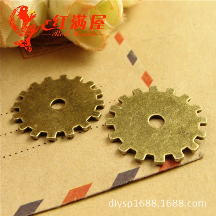 A3743 1.8g jewelry accessories wholesale gear movement pendant e-commerce supply 50 pcs/bag