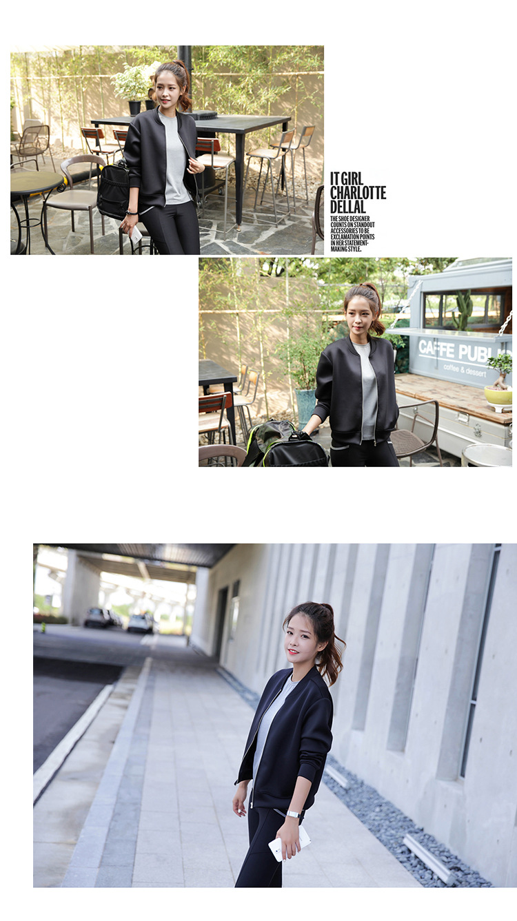 Mùa xuân và mùa thu Phụ nữ bóng chày mới mặc áo khoác dài tay Thể thao ngoài trời Casual Running Fitness Yoga Jacket áo khoác chạy bộ