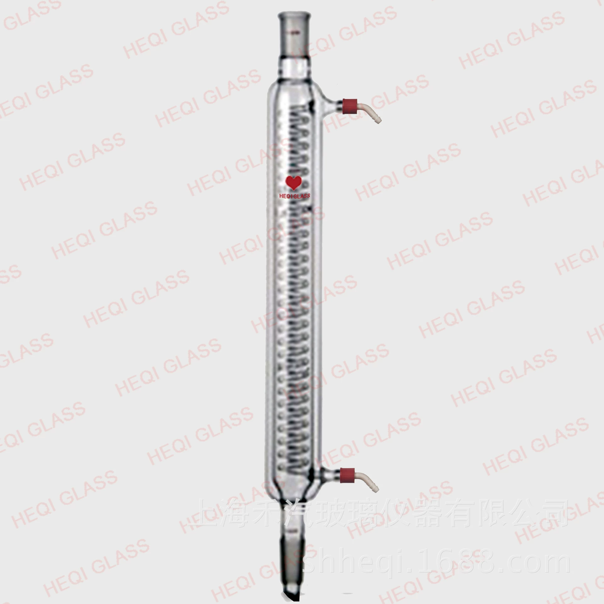 Змея-образная конденсаторная трубка с ламинированным съемным небольшим соплом 200 мм 300 мм стеклянный инструмент Химическая лаборатория