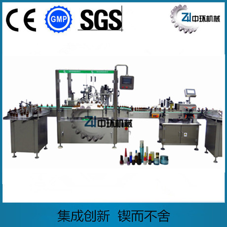 供应喷头盖定量灌装机 象鼻盖灌装生产线 滴管瓶灌装旋盖机