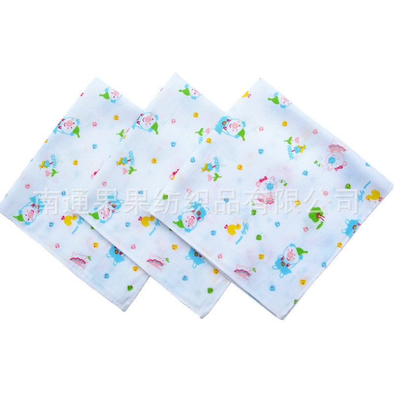 cotton gauze cartoon handkerchief
