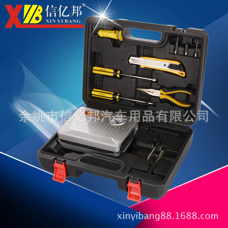 信亿邦车载充气泵汽车轮胎打气泵大号電動车载家用充气泵打气机