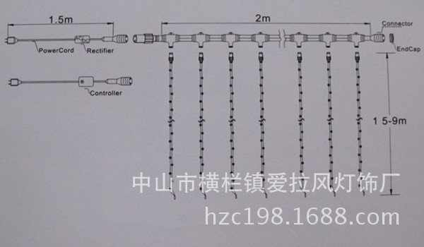 LED窗帘灯线路图