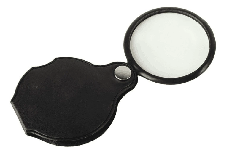 50 кожаный чехол увеличительное стекло 5x HD стеклянная линза ручной складной портативный пожилые Студенты Дети Читают