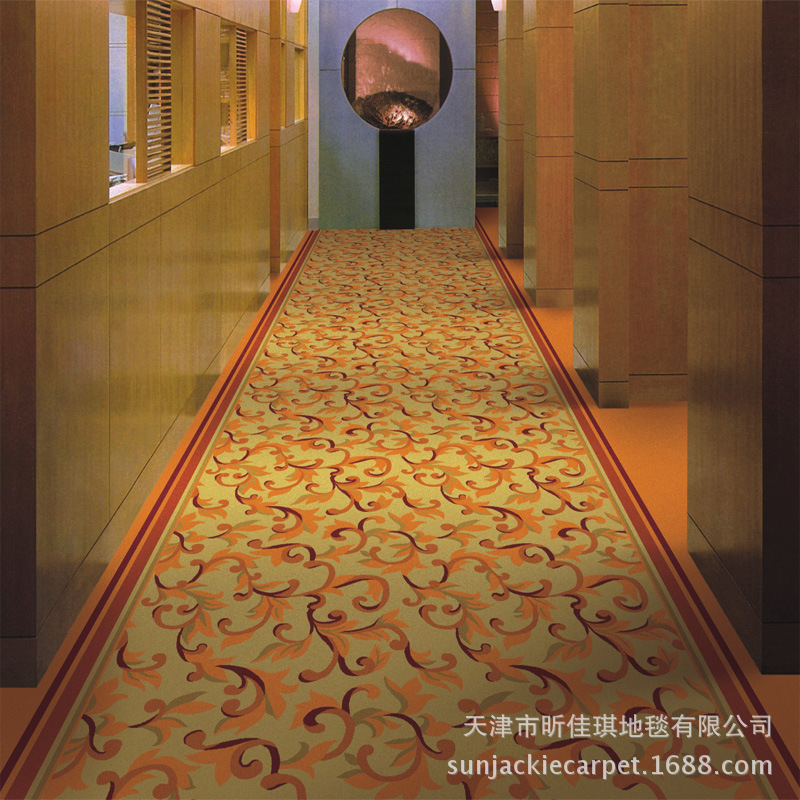 走廊地毯批发酒店宾馆KTV走廊过道工程满铺羊毛地毯-阿里巴巴