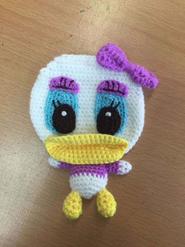 Crochet wool material bag cute Donald Duck wallet handmade DIY spot wholesale