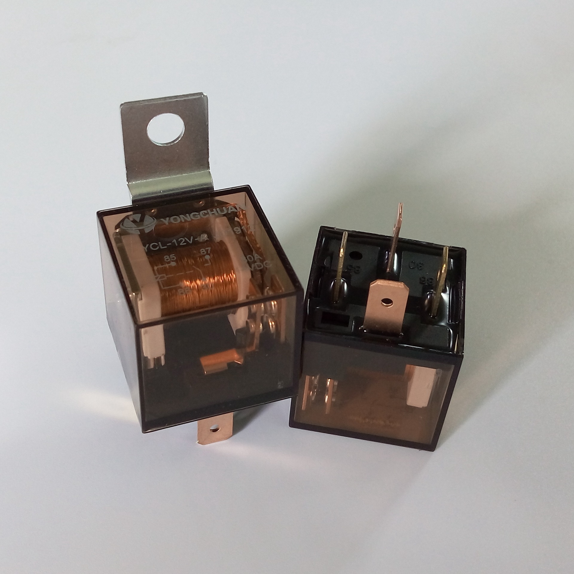 YCH-12V  80A双触点汽车继电器 防水透明汽车大灯用