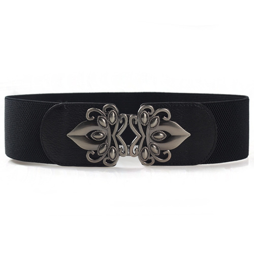 Matching dress, fashionable women's wide girdle elastic elastic belt, versatile women's wide belt decoration wholesale