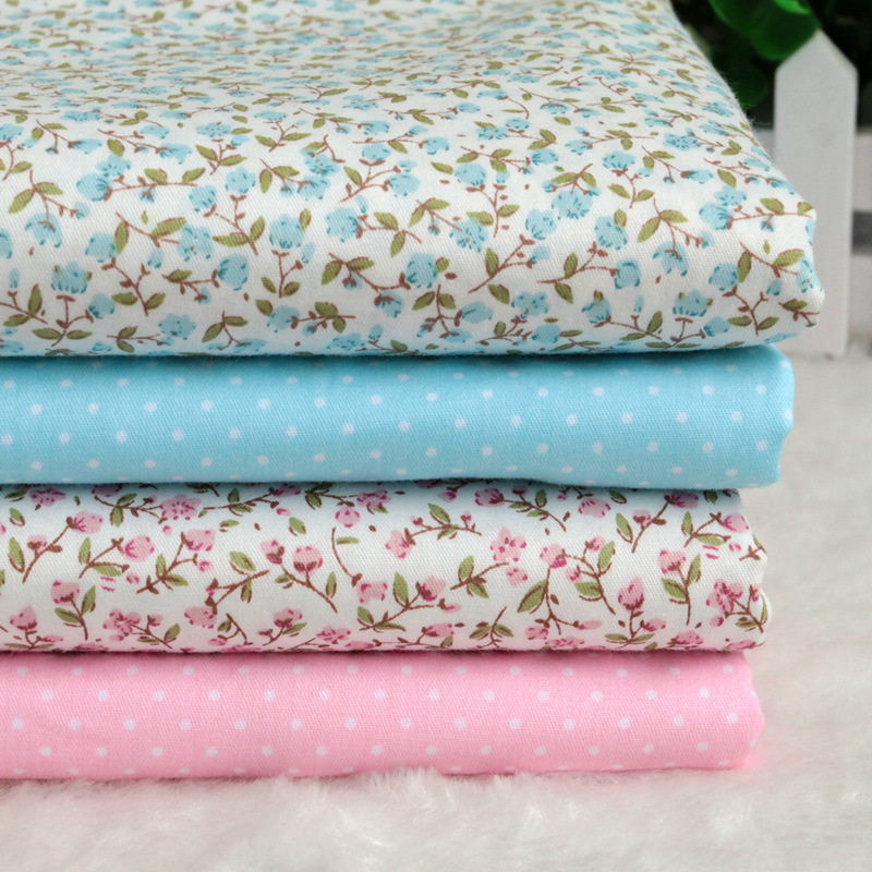 全棉花布 田园小碎花水玉点点AB版 纯棉睡衣服装斜纹印花面料批发