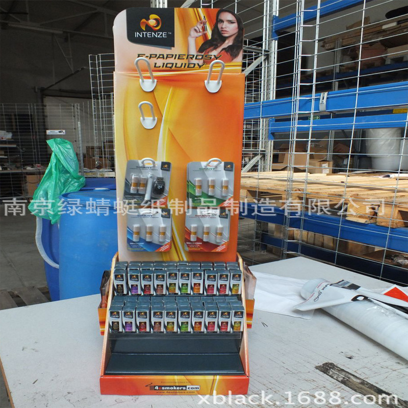 【工厂直销】纸货架 超市商店桌面柜台式纸展架含挂钩纸陈列架