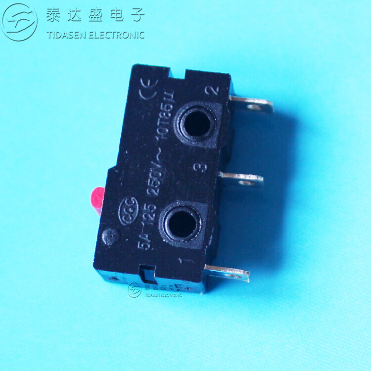20*10红点耐高温微动开关，三脚无柄小型带认证微动开关ZW12-0
