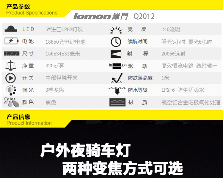 Lumière vélo LAYMAN - Ref 2401532 Image 5