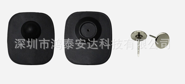 高质量衣服防盗硬标签 服装防盗扣 超市防盗磁扣 黑色小方 含钉