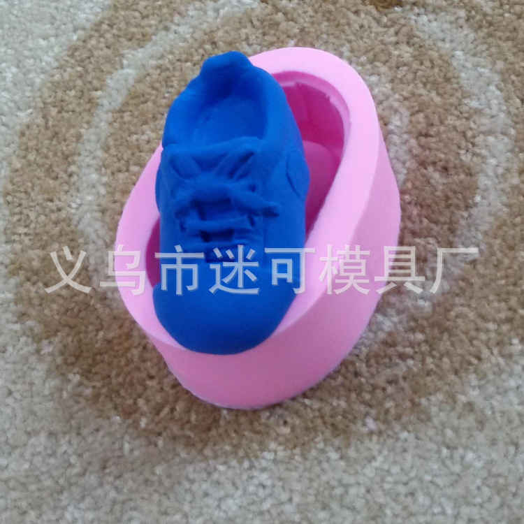 DIY zapatos de molde de pastel de fondant molde de pastel de silicona herramienta para hornear jabón hecho a mano