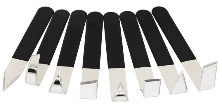 Set stainless steel, ceramics, 8 pieces