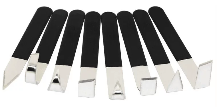 Set stainless steel, ceramics, 8 pieces